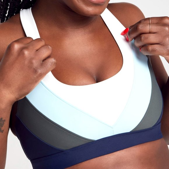 SOUL BY SOULCYCLE Chevron Racerback Bra, sz S - Picture 2 of 6